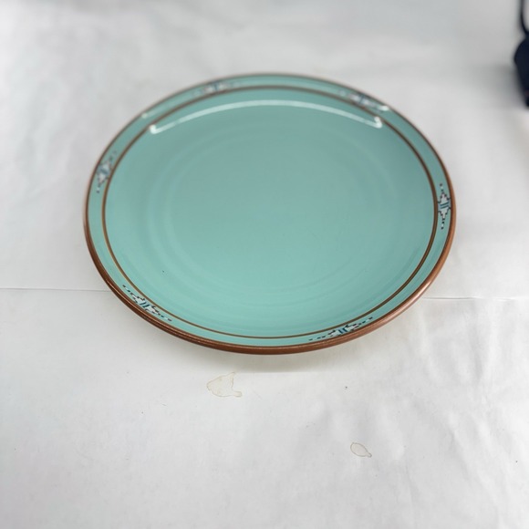 Noritake Other - Vintage Noritake Stoneware Boulder Ridge Turquoise 10.25" Dinner Plate 8674
